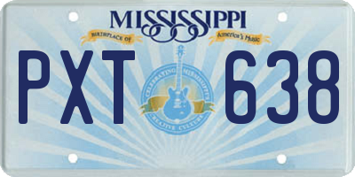 MS license plate PXT638