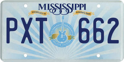 MS license plate PXT662