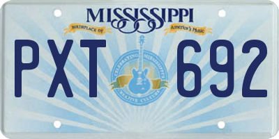 MS license plate PXT692