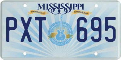 MS license plate PXT695