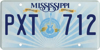 MS license plate PXT712