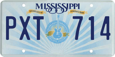 MS license plate PXT714