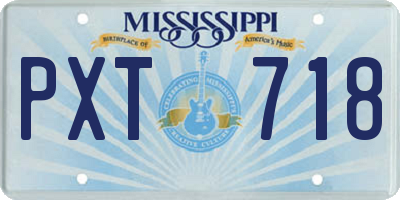 MS license plate PXT718