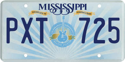 MS license plate PXT725