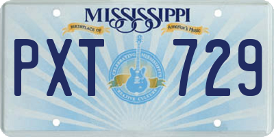 MS license plate PXT729