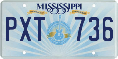MS license plate PXT736