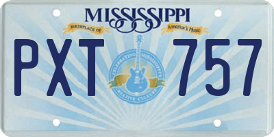 MS license plate PXT757