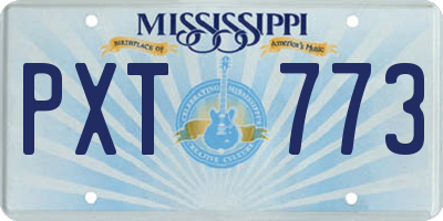 MS license plate PXT773