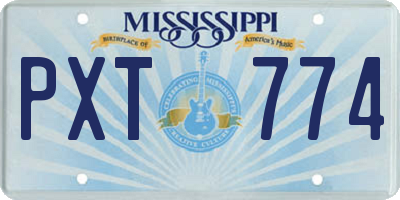 MS license plate PXT774