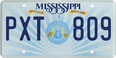MS license plate PXT809