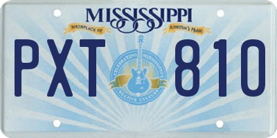 MS license plate PXT810