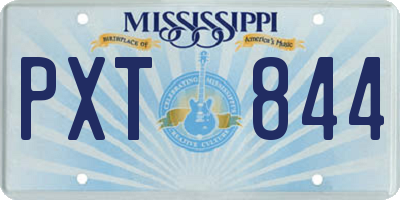 MS license plate PXT844