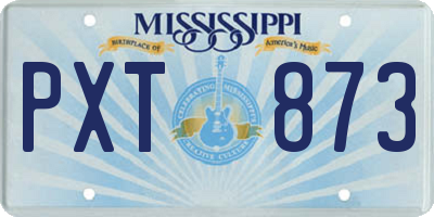 MS license plate PXT873