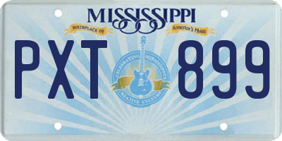 MS license plate PXT899