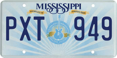MS license plate PXT949