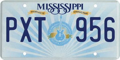 MS license plate PXT956