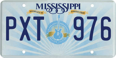 MS license plate PXT976