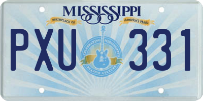 MS license plate PXU331