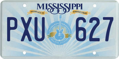 MS license plate PXU627