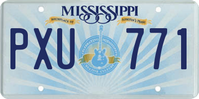 MS license plate PXU771