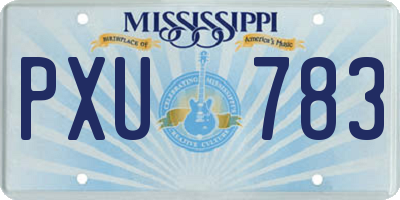 MS license plate PXU783