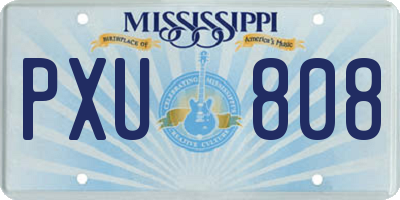 MS license plate PXU808