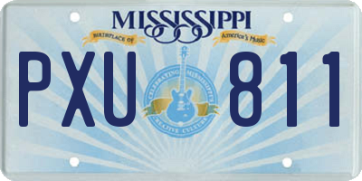 MS license plate PXU811