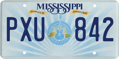 MS license plate PXU842