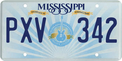 MS license plate PXV342
