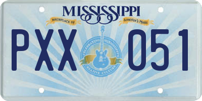 MS license plate PXX051