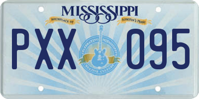 MS license plate PXX095