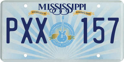 MS license plate PXX157