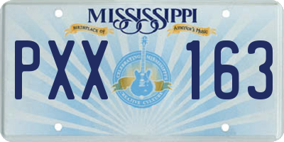 MS license plate PXX163