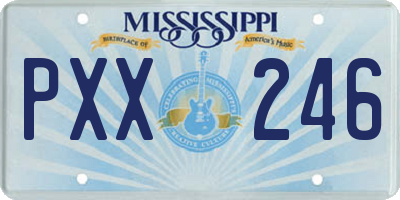 MS license plate PXX246
