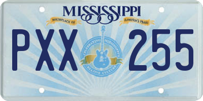 MS license plate PXX255