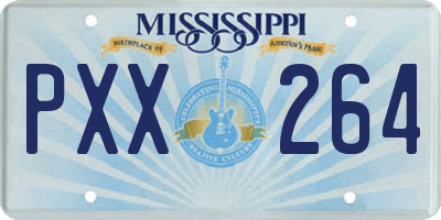 MS license plate PXX264