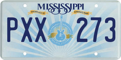 MS license plate PXX273