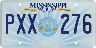 MS license plate PXX276
