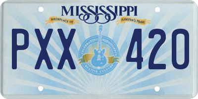MS license plate PXX420