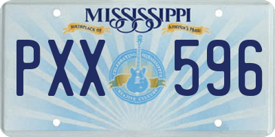 MS license plate PXX596