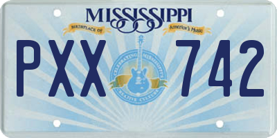MS license plate PXX742