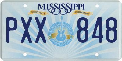 MS license plate PXX848