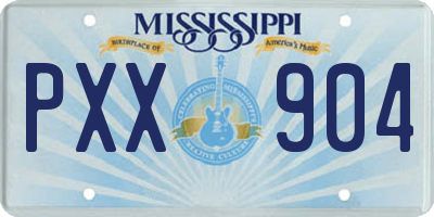 MS license plate PXX904