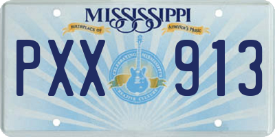 MS license plate PXX913