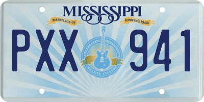 MS license plate PXX941
