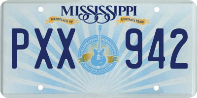 MS license plate PXX942