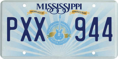 MS license plate PXX944