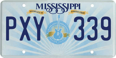 MS license plate PXY339