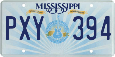 MS license plate PXY394