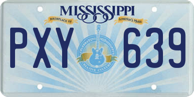 MS license plate PXY639